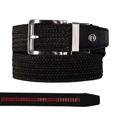Nexbelt Men's Braided Ratchet Golf Belt – Adjustable, Stretch Fit – For Casual Wear & Golfing (Fits up to 50") - color: Black, size: Large
