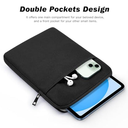 Dadanism 9-11 Inch Tablet Sleeve Bag Padded Carrying Case, Black | Fits iPad (A16) 11th Gen 11", iPad 10th Gen 10.9" Air 5/4, iPad Air M4/Pro 11", iPad 9/8/7th 10.2", Galaxy Tab A11+ Plus 11" - color: Black, size: 9-11 inch
