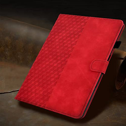 Fancity Case for iPad (A16) 11th 10th Generation 11/10.9 Inch, 2025 2022 | Premium Suede Leather Protective Case with Kickstand Pencil Holder, Magnetic Cover and Smart Auto Wake/Sleep, Red - color: Suede Red