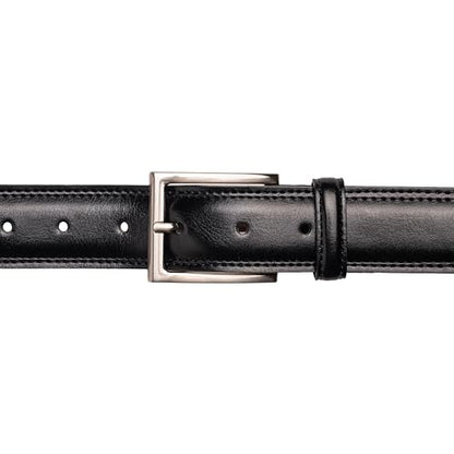 Vince Camuto Mens Belt | Double Stitch Detailing | Genuine Leather Belt - color: Black, size: 40