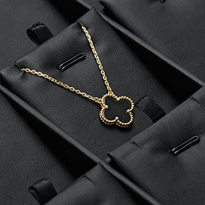 Black PU Leather 24-Grid Jewelry Necklace Pendant Organizer Tray | with removable insert, scratch-resistant divided storage, ideal for home drawer organization and retail jewelry display - style: Necklace Tray