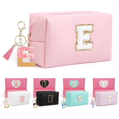 AIBFRID Birthday Gifts for Women Her,Travel Cute Makeup Bag,Large Capacity Cosmetic Bags for Women Makeup Pouch PU Leather Waterproof Cosmetic Bag (E, Pink) - color: Pink, style: E