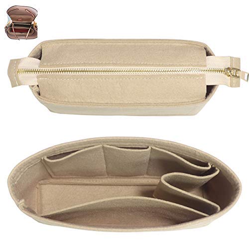 Bag Organizer, Bag Shaper Purse Insert Felt Organizer Fit in NeoNoe Noé and other Bucket Bags - beige - color: beige