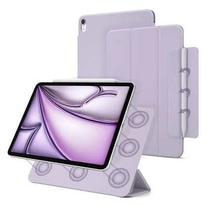 Magnetic Case for iPad Air 11 Inch M4/M3/M2 2026/2025/2024, Smart Folio for iPad Air 5th/4th Gen. 10.9 Inch 2022/2020, Trifold Stand Case, Auto Sleep/Wake, Support Apple Pencil Pro(Taro Purple) - color: Taro Purple