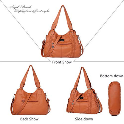 Angel Barcelo Purses for Women Soft PU Leather Shoulder Bag Crossbody Purse and Handbags - color: 2#brown