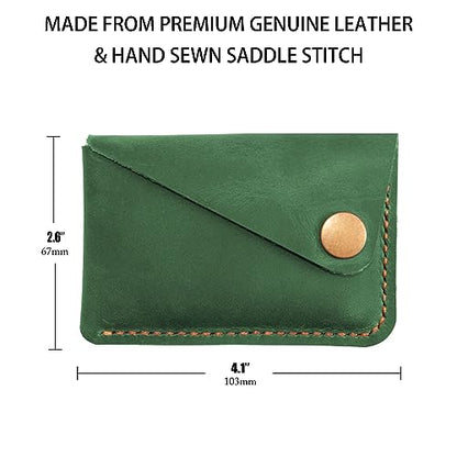 Leather Card Holder, Credit Card Wallet, Cardholder Wallet, Minimalist Wallet,Christmas Gift - color: Green