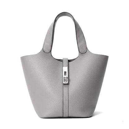 Tote Bag for Women Vegan Leather Bucket Purse for Women Top Handle Handbag Shoulder Bag with Detachable Small Purse - color: A2-2 Elephant Grey