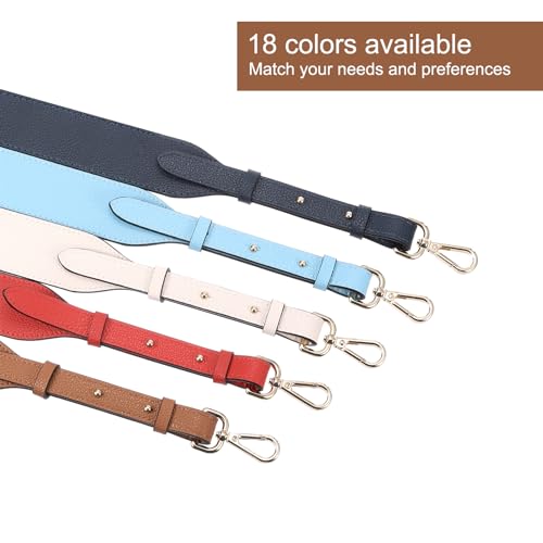 uxcell Leather Purse Strap, Adjustable Crossbody Replacement Straps for Handbags, Shoulder Bag - color: Dark Green, Gold Clasp