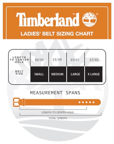 Timberland Women's Casual Leather Belt for Jeans - color: Black (Oval), size: X-Large (37-43)