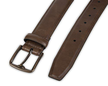 Dockers Men's Leather Casual Belt, Everyday Style (Regular and Big & Tall Sizing) - color: Brown Casual, size: Small (30-32)