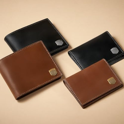 Fossil Wallet for Men, Hayes Leather Card Case; Men's Bifold Leather Wallet, Black - color: Hayes Black