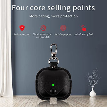 Headphones Cases for AirPods Case Cover, Business PU Leather Cases Covers with Carabiner Apple AirPods 2nd Gen 1st Charging Case Cases - color: Blue, size: AirPods & AirPods 2