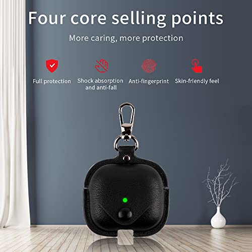 Headphones Cases for AirPods 3 Case Cover, Business PU Leather Cases Covers with Carabiner Apple AirPods (3rd Generation) Charging Case Cases - color: Red, size: AirPods 3