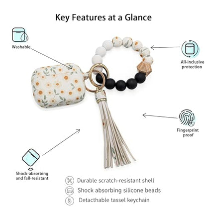 AirPods Pro 3 Case (2025), Shockproof Soft Silicone Case Cover Compatible with Apple Airpods Pro3 Case, Cute Skin Cover with Bracelet Lanyard and Keychain for Men and Women (Small Flowers) - color: Small Flowers
