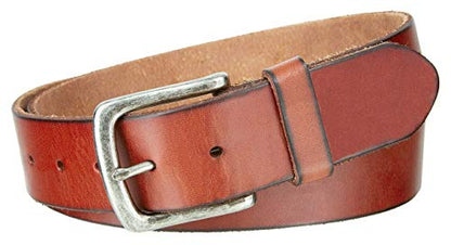 Genuine Full Grain One Piece Leatehr Casual Jean Belt 1-1/2"(38mm) Wide for Women - color: Antique Tan, size: 40