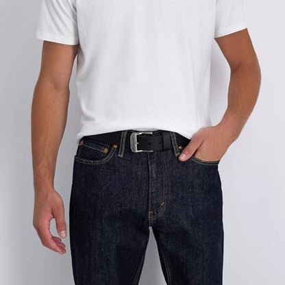 Levi’s Men’s Casual Leather Belt, Classic Strap for Jeans & Everyday Wear - color: Black Benito, size: 52