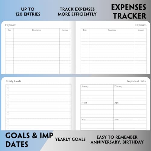 26-27 Academic Planner - Weekly and Monthly Planner, Jul 2026 - Jun 2027, Holidays, Contacts and Notes Pages, Vegan Leather Cover, Elastic Closure, 5.5”x8.25”, Rose Gold - color: Rose Gold, size: 5.5”x8.25” (26-27)