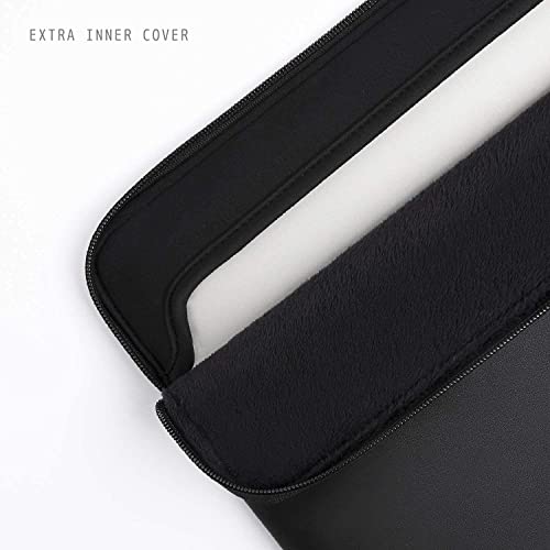 Comfyable Slim Laptop Sleeve Compatible with 13 Inch MacBook Air 13 in M5 M4 M3 M2, 13" MacBook Pro/Neo, PU Leather Bag Water-Resistant Cover Case, Black - color: Black, size: For 13" Mac Pro & Air & Neo
