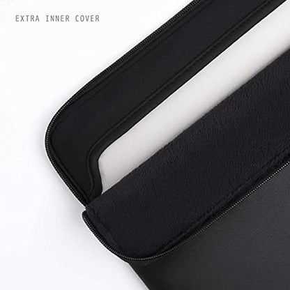 Comfyable Slim Laptop Sleeve Compatible with 13 Inch MacBook Air 13 in M5 M4 M3 M2, 13" MacBook Pro/Neo, PU Leather Bag Water-Resistant Cover Case, Black - color: Black, size: For 13" Mac Pro & Air & Neo