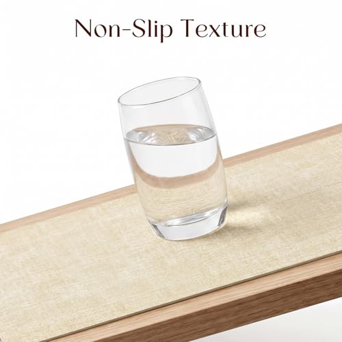 Newise Faux Leather Placemats Set of 6, Waterproof, 18''×12'', Beige | Heat Resistant Wipeable Table Mats, Dual-Sided Place Mats for Patry Kitchen Dinner - color: Beige