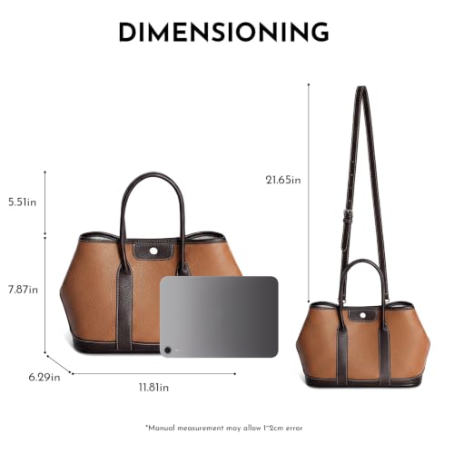 Crossbody Bag for Women Vegan Leather Top Handle Bag for Women Shouder Handbag Tote Purse with Adjustable Strap - color: A12-brown Coffee