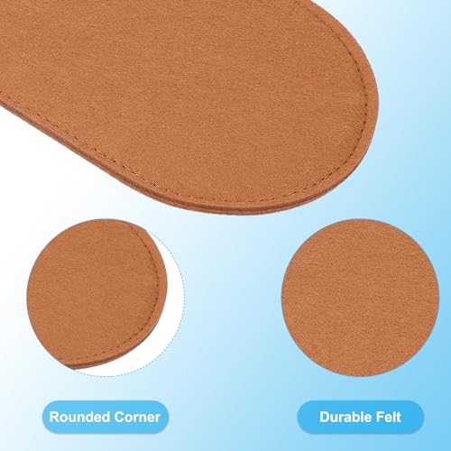 PATIKIL Felt Base Shaper 10x5 Inch, 2 Pcs Bag Bottom Shaper Pad Purse Liner Board Insert Oval for Handbags Tote Crossbody Bag Backpack, Dark Brown - color: Dark Brown, size: 10x5 Inch
