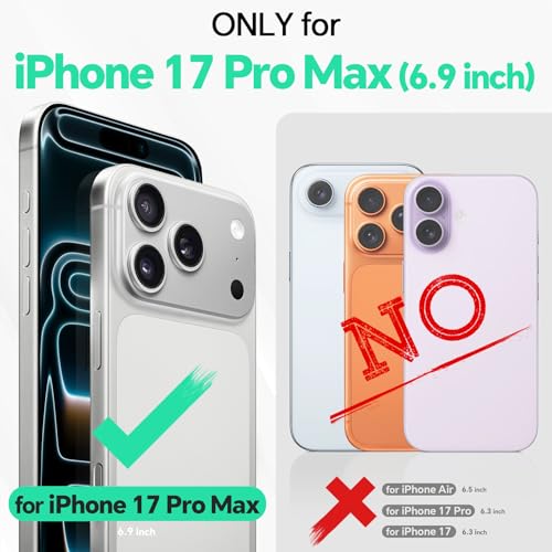 TUCCH Wallet Case for iPhone 17 Pro Max (6.9"), 4 Card Holders, Deep Purple | RFID Blocking, Viewing Stand, Shockproof TPU Shell, PU Leather, Magnetic Closure, Protective Folio Flip Cover - color: Deep Purple