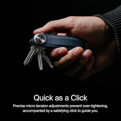 Orbitkey Key Organizer Pro - Leather - color: Sapphire