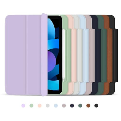 Magnetic Case for iPad Air 11 Inch M4/M3/M2 2026/2025/2024, Smart Folio for iPad Air 5th/4th Gen. 10.9 Inch 2022/2020, Trifold Stand Case, Auto Sleep/Wake, Support Apple Pencil Pro(Lilac) - color: Lilac