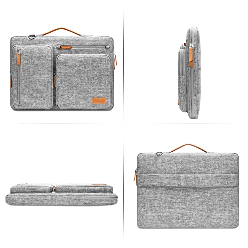 MOSISO 360 Protective Laptop Shoulder Bag, 17-17.3 inch Computer Bags | Compatible with MacBook, HP, Dell, Lenovo, Asus Notebook, Side Open Messenger Bag with 4 Zipper Pockets&Handle, Gray - color: Gray, size: 17.3 inch