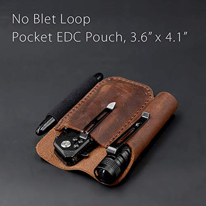 diodrio EDC Leather Knife Sheath Organizer Pouch with Pen Loop, Full Grain Leather, Chestnut - style: For Pocket