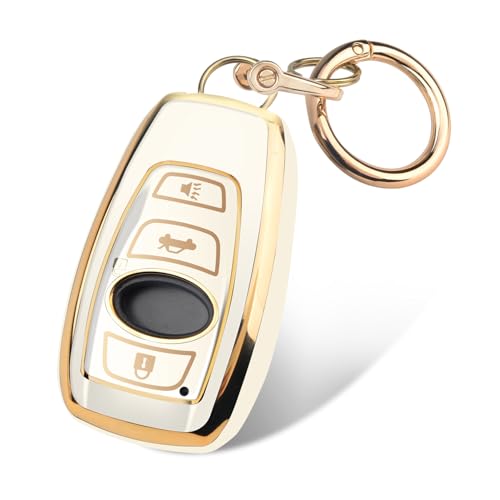 FT FUNTOR for Subaru Key Fob Cover with Keychain - color: A-white