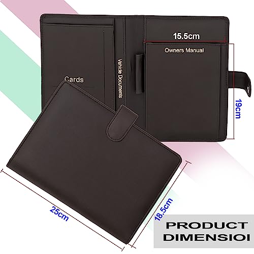 Storite Car Document Holder Owner Manual (Dark Brown)