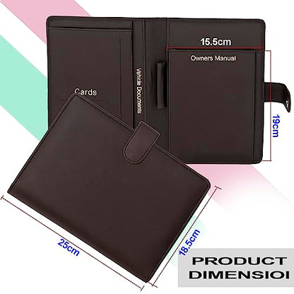 Storite Car Document Holder Owner Manual (Dark Brown)