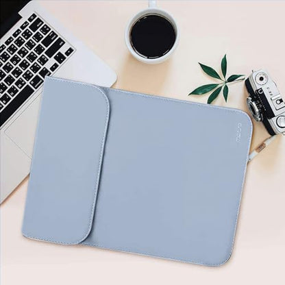 MOSISO Laptop Case 13.3 inch, 13-13.3 inch Laptop Sleeve, Air Blue | Compatible with MacBook Neo 13 A18 Pro A3404 /Air 13/Pro 13/Pro 14 M5 M4 M3 M2 M1, Faux Suede Leather Case with Small Bag - color: Air Blue