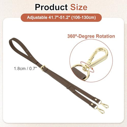 uxcell Genuine Leather Purse Strap, 41.7"-51.2" Adjustable Crossbody Replacement Straps 0.7" Width for Women Handbags Shoulder Bag (Khaki, Gold Buckle) - color: Khaki, Gold Buckle, size: 0.7" Width