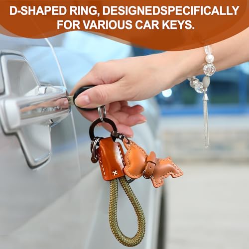 Handmade Phone Strap Leather Wristlet Keychain Heavy Duty, Puppy Car Keychain wristlet Accessories Leather Keychain for Car Key Fob and CellPhone Key Lanyard Stylish Wristlet Keychains for Women&Men