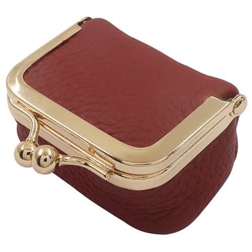 Zorfeter Genuine Leather Mini Jewelry Box, Red | Portable Coin Purse, Vintage-inspired, Travel Organizer, For Women - color: Red