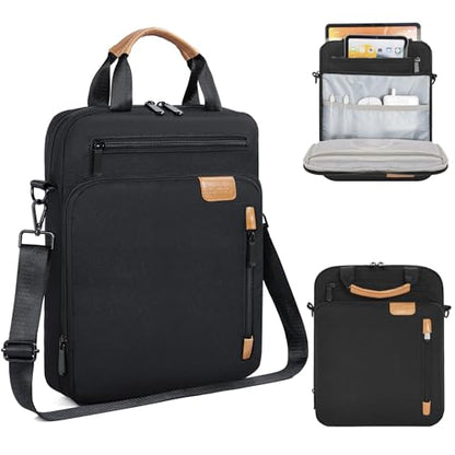 TORIBIO 13 Inch Tablet Sleeve Bag Padded Protective Travel Carrying Case | Fits 13" iPad Air M4 M3 M2, iPad Pro M5 M4 M2 M1, Samsung Galaxy Tab S9 FE+/S9+/S8+/S7 FE/S7+ 12.4" Surface Laptop Go 12.4" - color: Black, size: 12.9 Inch