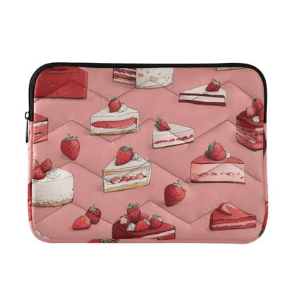 Strawberry Cakes Pattern Prints Laptop Sleeve Case Durable, Computer Carrying Bag Waterproof,Protective Laptop Cover Briefcase Bags Compatible with Notebook Tablet Computer 13-14 Inch - color: strawberry cakes pattern prints