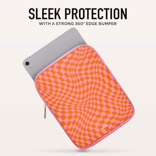 Vandel Slim & Protective Tablet Sleeve for 9-11 inch iPad A16, 11 iPad Pro | Fits al 9-11 Inch iPads + Tablets, 10.9" iPad,10.2" iPad, 10.9" iPad Air, 11 Inch Samsung Galaxy Tab A9+, Fits Magic Keyboard - color: b. Pink Checker, size: 9-11 Inch Tablet
