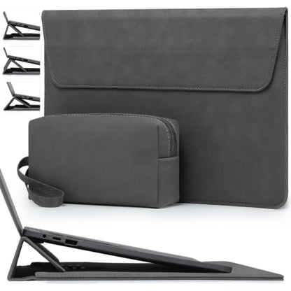 HYZUO 13 Inch Laptop Case Sleeve Bag with Adjustable Stand, Space Gray | for MacBook Air 13 M5 A3449 M4 M3 M2 M1 2026-2018, 13" MacBook Neo 2026, MacBook Pro 13 M2 M1 2026-2016, Surface Pro, XPS 13 - color: Space Gray, size: 13 Inch