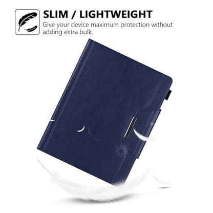 Folio Case for iPad Pro 11-inch M5 2025/M4 2024, Techcircle Anti-Slip Stand PU Leather Soft TPU Back Magnetic Smart Cover with Pencil Holder + Card Slots + Front Pocket, Auto Sleep/Wake, Navy - color: 02 Navy, size: iPad Pro 11 2024-2025