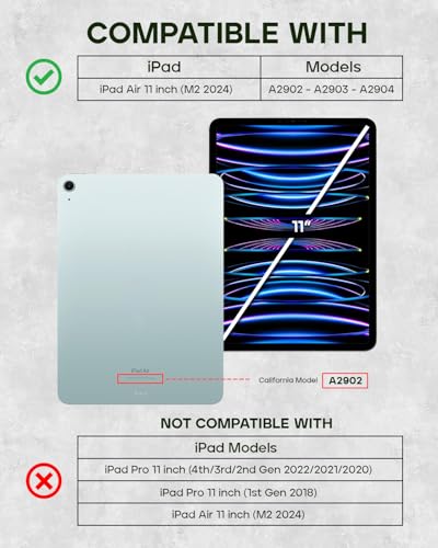 Porter Riley - Leather Case Compatible with iPad Air 11" M4 (2026), M3 (2025) & M2 (2024). Premium Genuine Leather Stand/Cover/Flip Case (Tan) - color: Tan, size: iPad Air 11" 6 Gen (2025/2024)