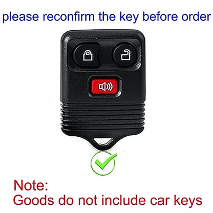 Key Shells Compatible with Ford Key Fob Cover&Case&Keychain | The leather is hand-sewn and for 1998-2016 F-150 F-250 F-350, Mazda, Mercury, Lincoln Etc. - color: A-black