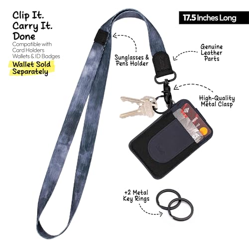 Lanyard for Keys Neck Lanyard Key Chain Holder for Men and Women - Cool Neck Lanyards for Keys, Wallets and ID Badge Holders | Mist - color: Mist