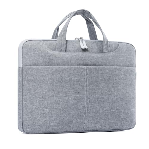 Laptop Bag Shockproof Protective Laptop Case Lightweight Computer Sleeve | Laptop Carrying Case with Front Pocket 12in 13.3in 14in 15in 15.6in 16.1in Computer Bag Waterproof for Men Women - color: Gray, size: 15in