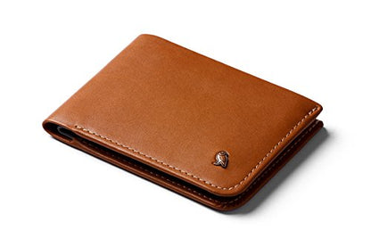 Bellroy Hide & Seek Wallet (Slim Leather Bifold Design, RFID Protected, Holds 5-12 Cards, Coin Pouch, Flat Note Section, Hidden Pocket) - color: Caramel