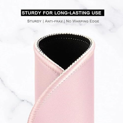 Hsurbtra Pink Mouse Pad, Premium-Textured Small Round Mousepad 8.7 x 8.7 Inch Pink, Stitched Edge Anti-Slip Waterproof Rubber Pretty Cute Computer Mat for Office Home Gaming Laptop Men Women Kids - color: Pink, size: Round (8.7" x 8.7")