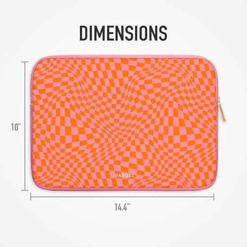 Vandel Slim, Protective Laptop Sleeve for 15-15.6 Inch Laptops, MacBook Air | Fits MacBook Air 15, MacBook Pro 15, Acer Aspire, 15” Chromebooks, Asus Zenbook 15.6, Lenovo IdeaPad/Flex/Yoga - color: b. Pink Checker, size: 15 Inch